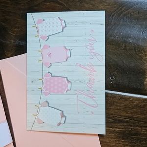 Baby girl thank you cards